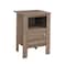 Monarch Specialties Accent Table - Dark Taupe Night Stand With Storage I 2136 - alternate 1